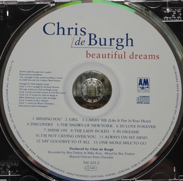 Chris de Burgh - Beautiful Dreams (CD, Album) - Image 5