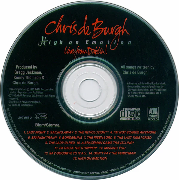 Chris de Burgh - High On Emotion - Live From Dublin! (CD, Album) - Image 3