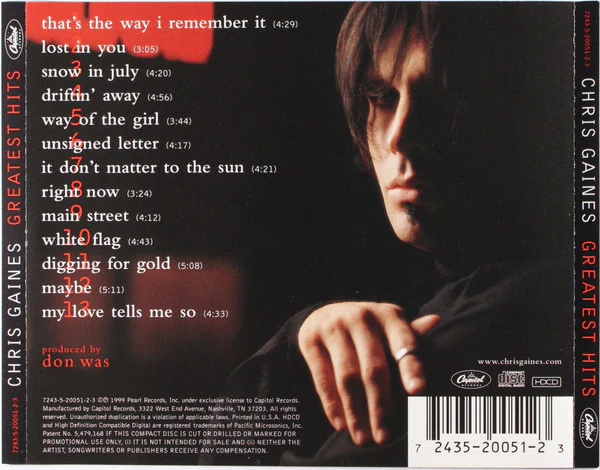 Chris Gaines - Greatest Hits / Garth Brooks In The Life Of Chris Gaines (HDCD, Album) - Image 2