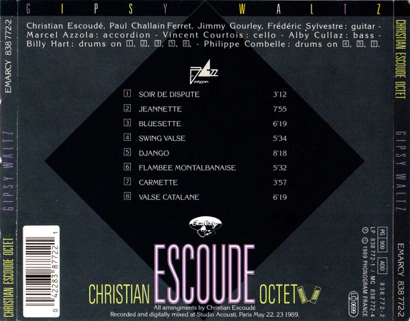 Christian Escoude Octet - Gipsy Waltz (CD, Album, RE) - Image 2
