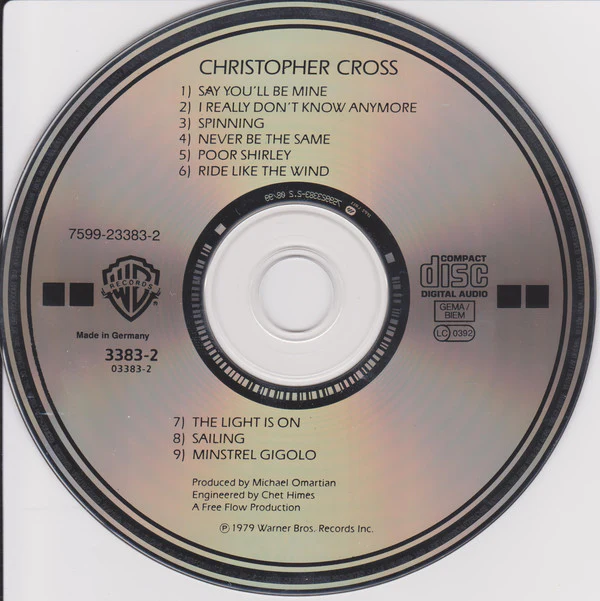 Christopher Cross - Christopher Cross (CD, Album, RE, RP) - Image 3