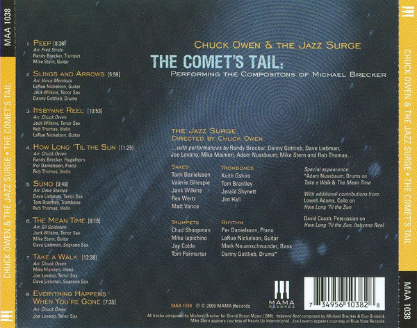 Chuck Owen & The Jazz Surge - The Comet's Tail (CD, Album) - Image 2