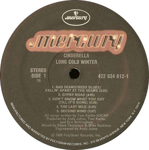 Cinderella (3) - Long Cold Winter (LP, Album, Hub) - Image 3