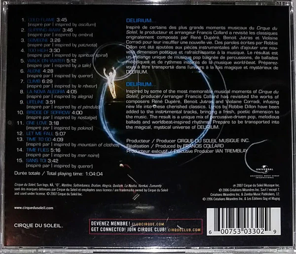 Cirque Du Soleil - Delirium (CD, Album) - Image 3