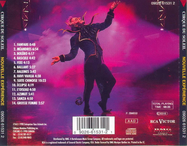 Cirque Du Soleil - Nouvelle Expérience (CD, Album) - Image 2