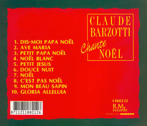 Claude Barzotti - Claude Barzotti Chante Noël (CD, Album) - Image 2