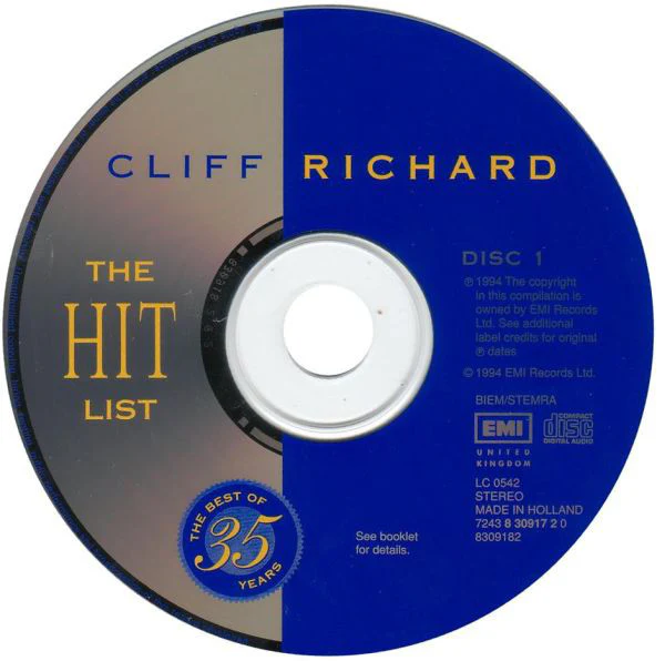 Cliff Richard - The Hit List (The Best Of 35 Years) (2xCD, Comp) - Image 3