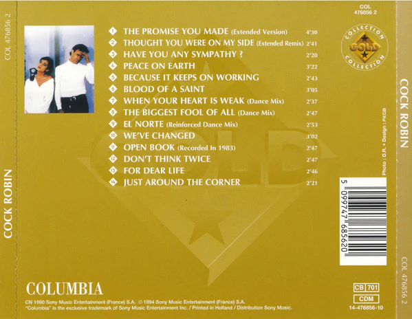 Cock Robin - Gold (CD, Comp, RP) - Image 2