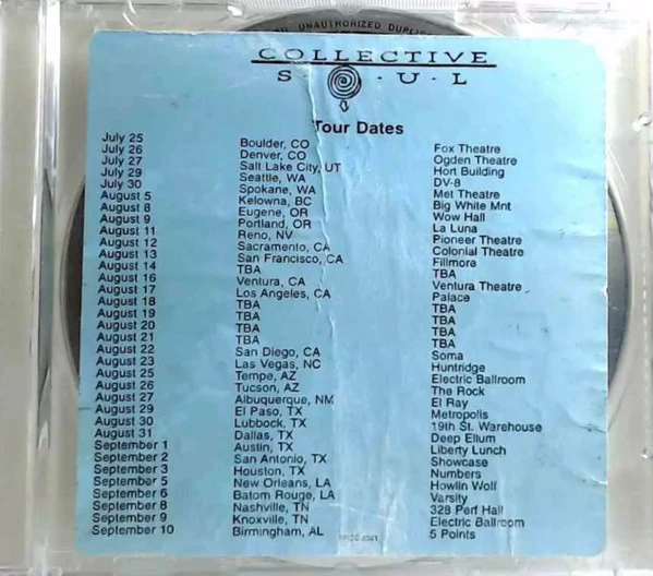 Collective Soul - Reunion (CD, Single, Promo)