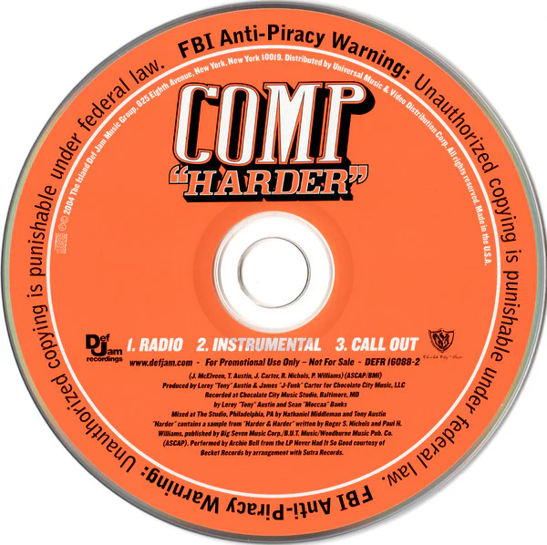 Comp - Harder (CD, Single, Promo) - Image 3