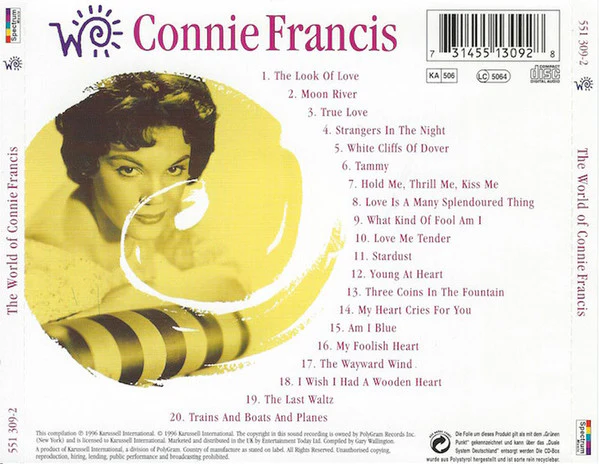 Connie Francis - The World Of Connie Francis (CD, Comp) - Image 2