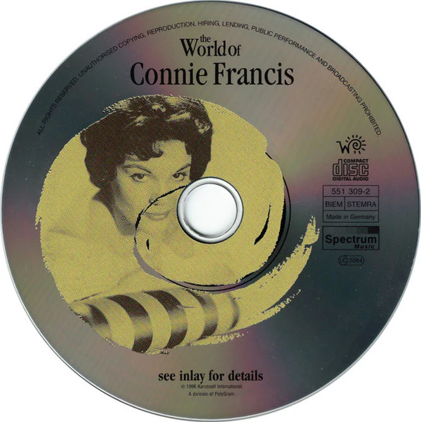 Connie Francis - The World Of Connie Francis (CD, Comp) - Image 3