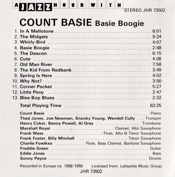 Count Basie - Basie Boogie (CD, Comp) - Image 4