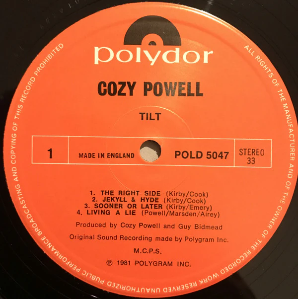 Cozy Powell - Tilt (LP, Album) - Image 5