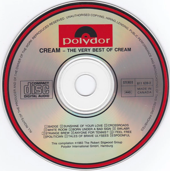 Cream (2) - Strange Brew - The Very Best Of Cream (CD, Comp, RE) - Image 4