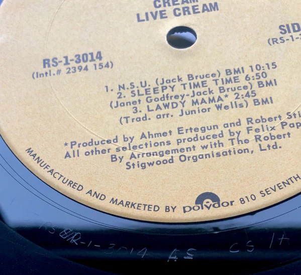 Cream  - Live Cream (LP, Album, RE) - Image 5
