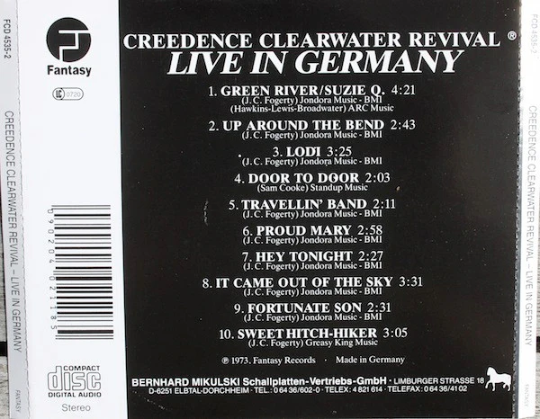 Creedence Clearwater Revival - Live In Germany (CD, Album, RE) - Image 4