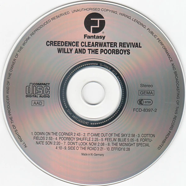 Creedence Clearwater Revival - Willy And The Poor Boys (CD, Album, RE) - Image 3