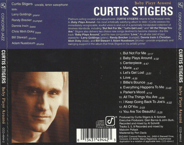 Curtis Stigers - Baby Plays Around (CD, Album) - Image 3