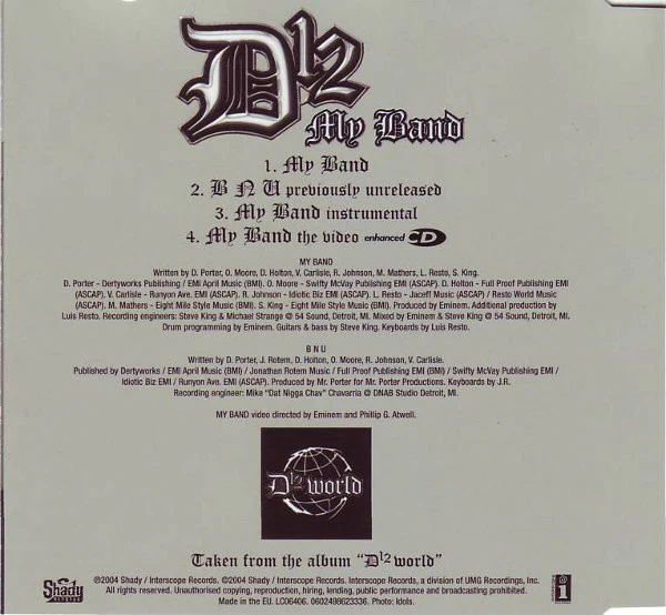 D12 - My Band (CD, Maxi, Enh) - Image 2