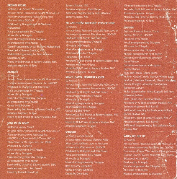D'Angelo - Brown Sugar (CD, Album) - Image 4