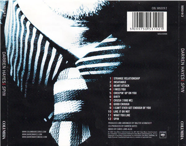 Darren Hayes - Spin (CD, Album, Enh) - Image 2