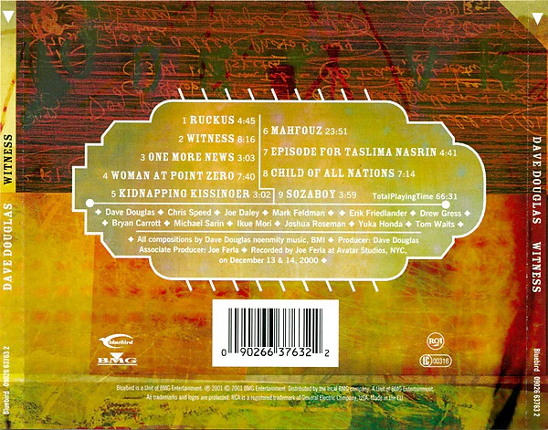 Dave Douglas - Witness (CD, Album) - Image 2