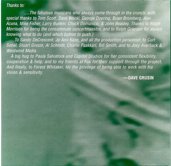 Dave Grusin - Hope Floats (Original Score Soundtrack) (CD, Album) - Image 4