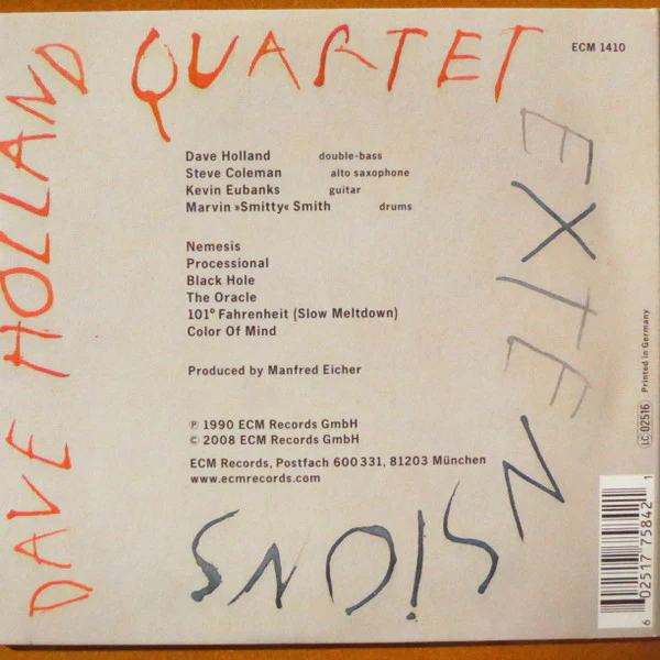 Dave Holland Quartet* - Extensions (CD, Album, RE, Car) - Image 2