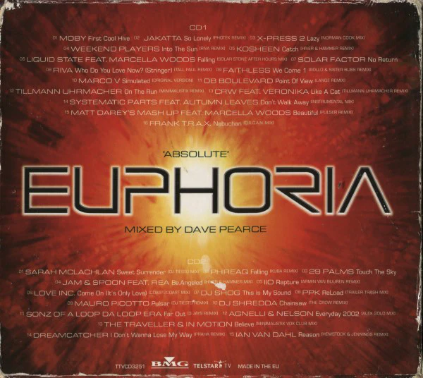 Dave Pearce - Absolute Euphoria (2xCD, Mixed) - Image 2