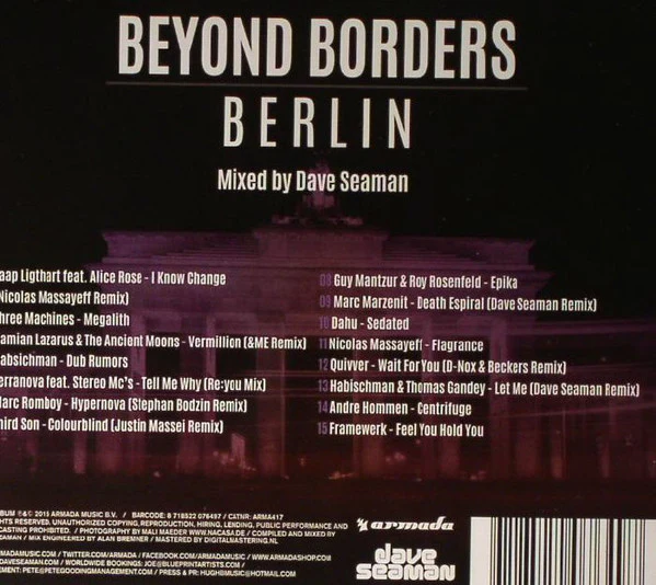 Dave Seaman - Beyond Borders: Berlin (CD, Mixed) - Image 2