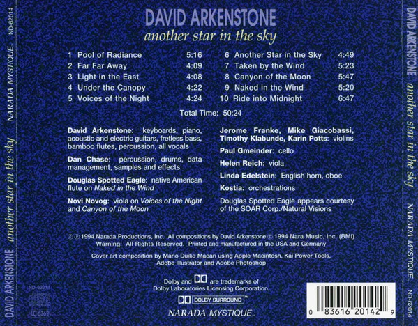 David Arkenstone - Another Star In The Sky (CD, Album, Dol) - Image 4