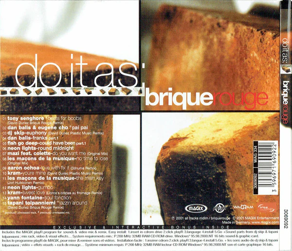 David Duriez, Ludovic Llorca - Do It As: Brique Rouge (CD, Comp, Enh, Mixed) - Image 2