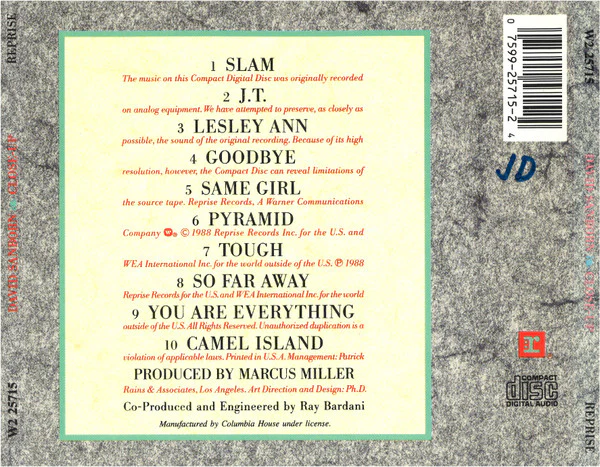 David Sanborn - Close-Up (CD, Album, Club) - Image 2