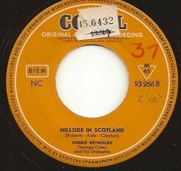 Debbie Reynolds - This Happy Feeling / Hillside In Scotland (7", Single, Mono) - Image 2