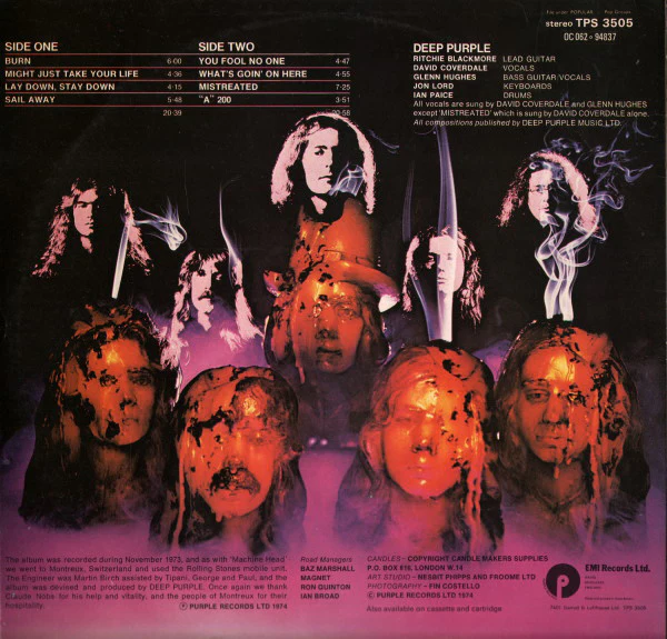 Deep Purple - Burn (LP, Album, RP) - Image 2