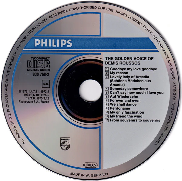 Demis Roussos - The Golden Voice Of Demis Roussos (CD, Comp) - Image 3