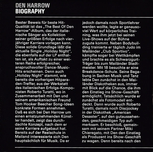 Den Harrow - The Best Of Den Harrow (CD, Comp) - Image 2