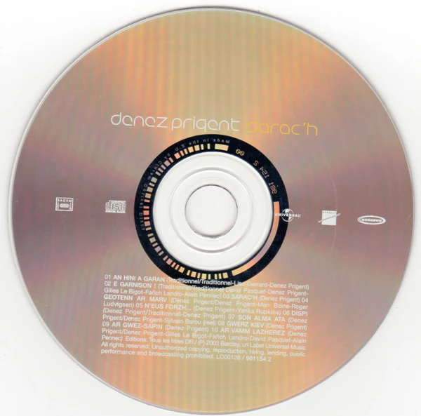 Denez Prigent - Sarac'h (CD, Album) - Image 3