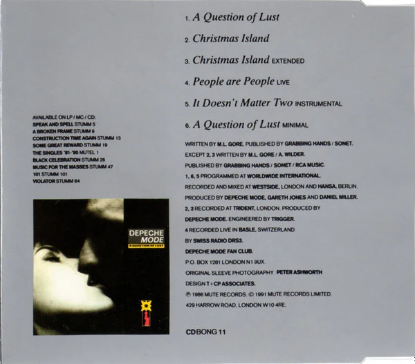 Depeche Mode - A Question Of Lust (CD, Single) - Image 2