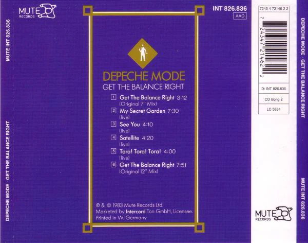 Depeche Mode - Get The Balance Right And Live Tracks (CD, Maxi, RE) - Image 2