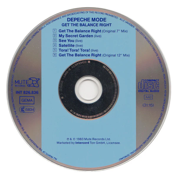 Depeche Mode - Get The Balance Right And Live Tracks (CD, Maxi, RE) - Image 3