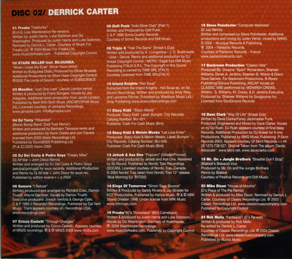 Derrick Carter + Mark Farina - Live At Om (2xCD, Comp, Mixed) - Image 2