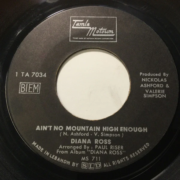 Diana Ross - Ain't No Mountain High Enough / Can't It Wait Until Tomorrow (7", Single)