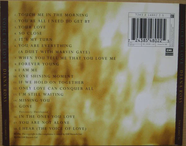 Diana Ross - Voice Of Love (CD, Comp) - Image 2