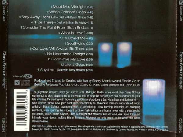 Diane Schuur - Midnight (CD, Enh) - Image 2