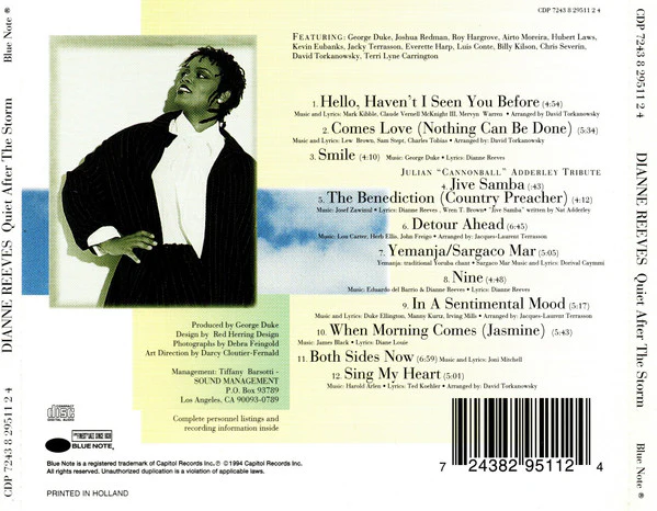 Dianne Reeves - Quiet After The Storm (CD, Album) - Image 2
