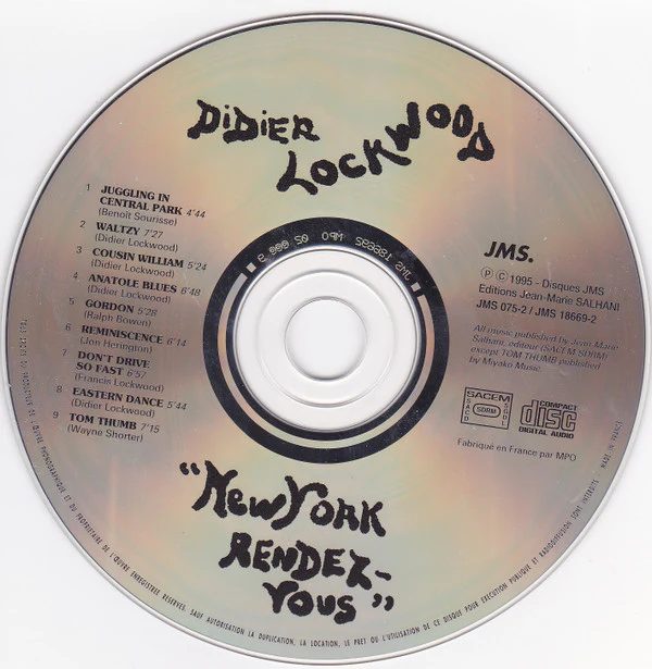 Didier Lockwood - New York Rendez-Vous (CD, Album) - Image 3