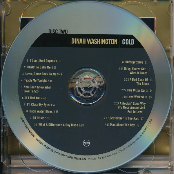 Dinah Washington - Gold (2xCD, Comp, RM) - Image 4