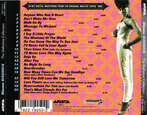 Dionne Warwick - The Definitive Collection (CD, Comp, RM) - Image 2